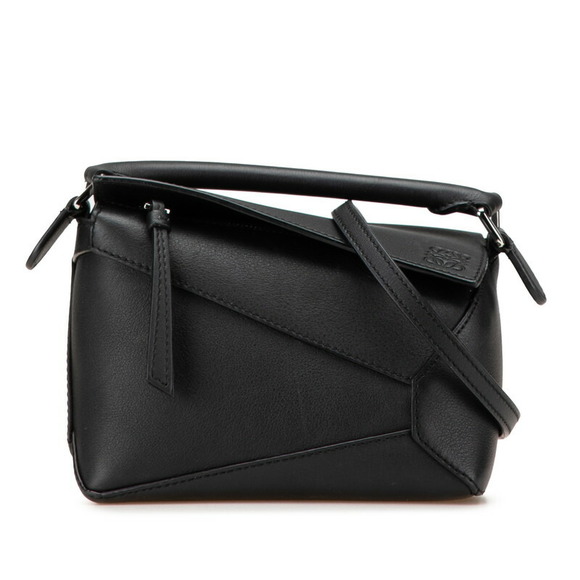 Loewe Handbags - Loewe Edge Logo Bag Black Handbag Puzzle Mini Anagram Leather Shoulder